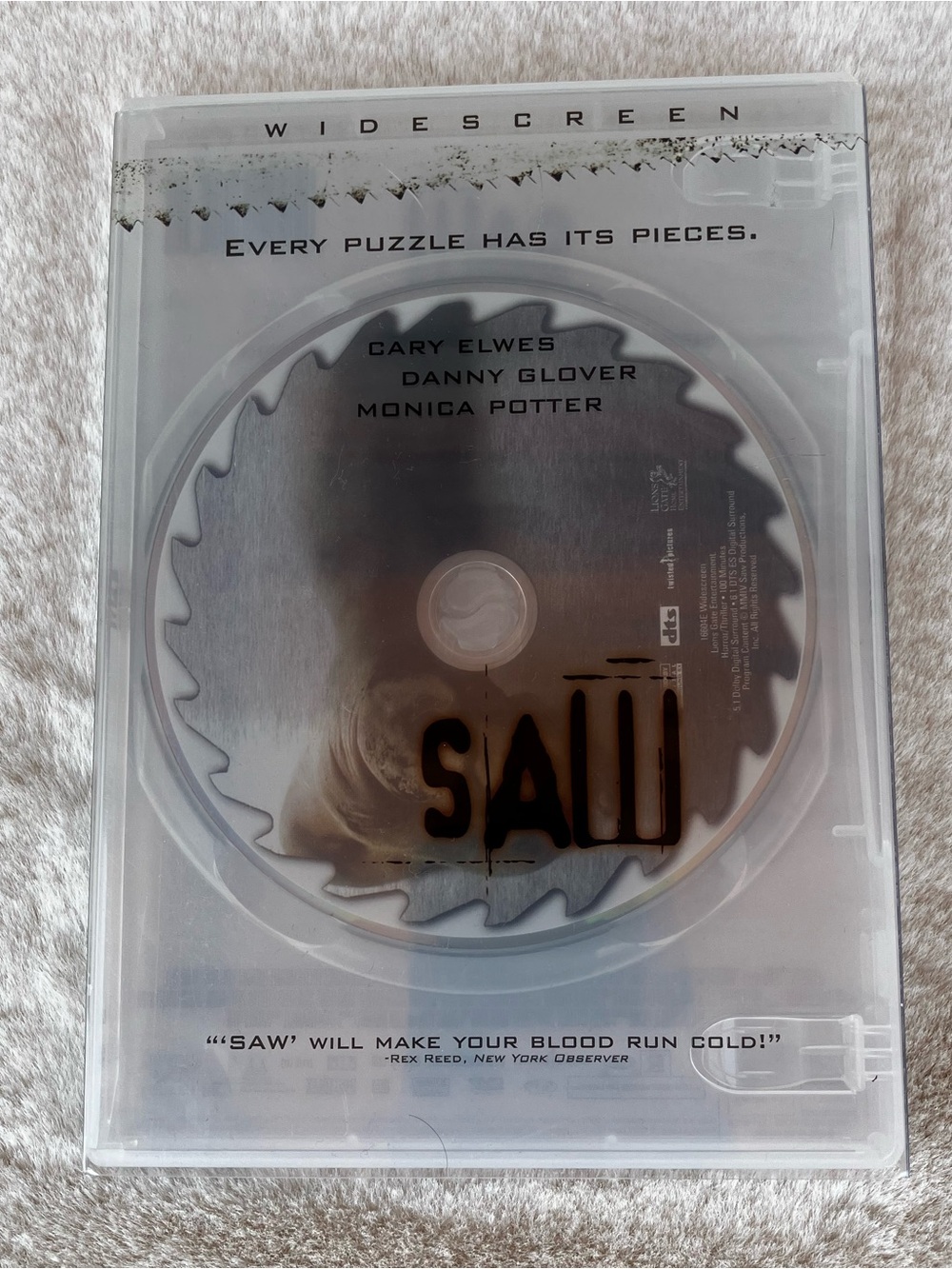 5/$20 DVDs | Saw Widescreen DVD 2004 Horror Thriller Cary Elwes Danny Glover